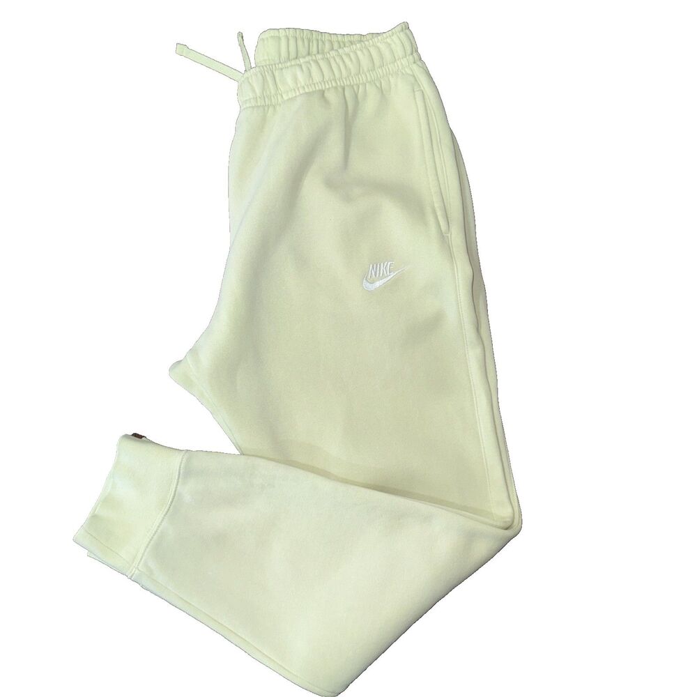 Nike Sweatpants Lime Green Yellow Fleece Jogger Tapered Lounge Streetwear Mens M